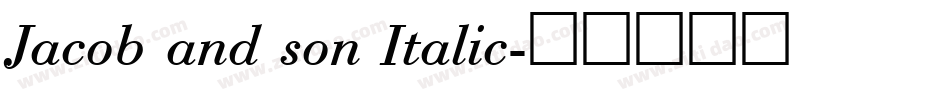 Jacob and son Italic字体转换